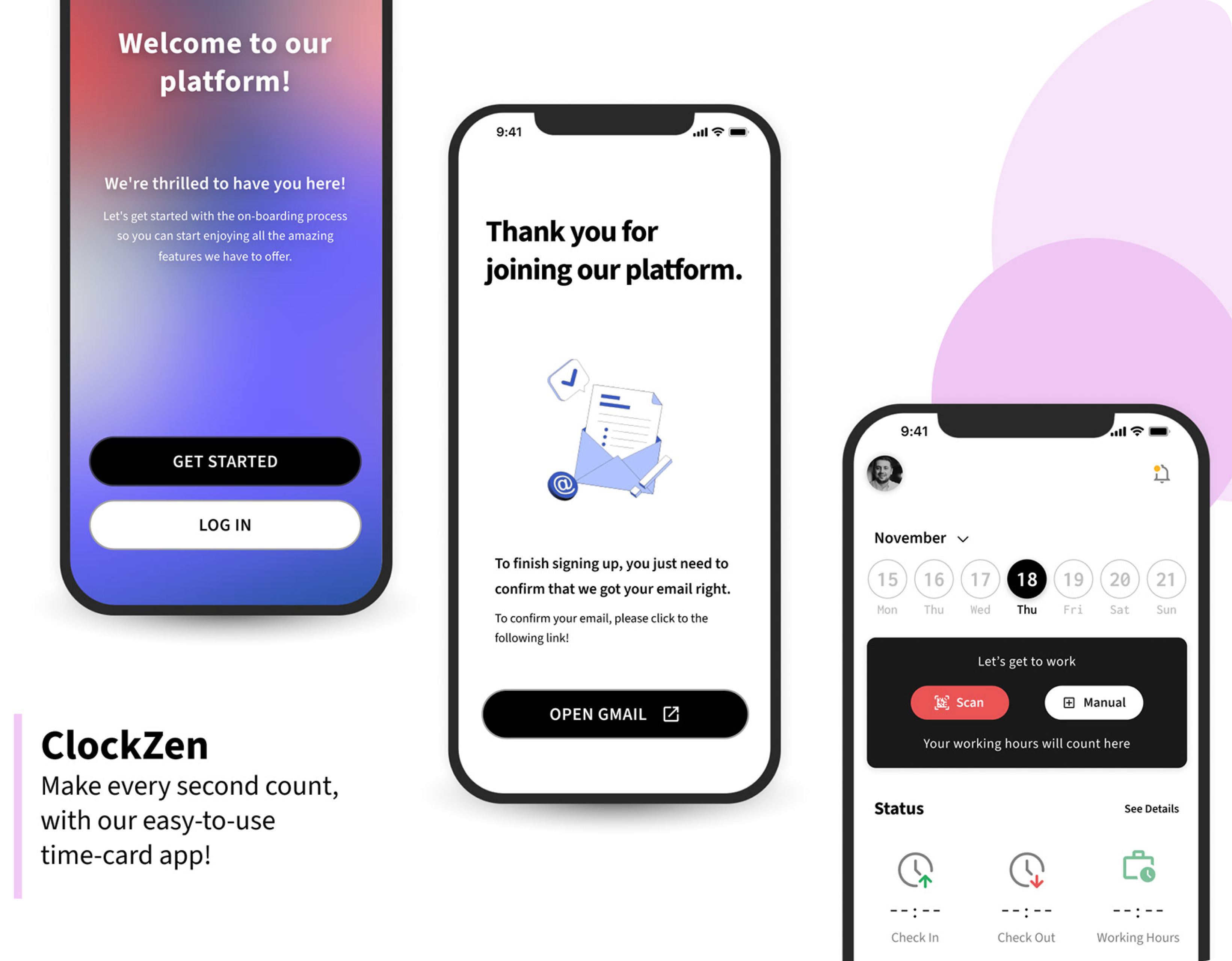 ClockZen - Digital Time-Card Application